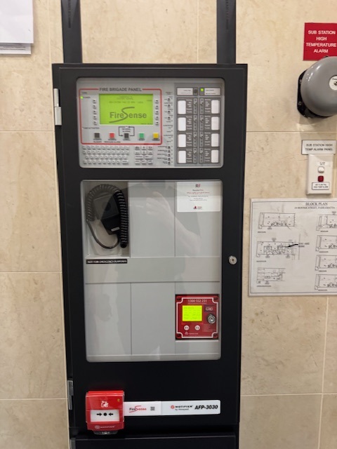 Commercial fire indicator panel installation